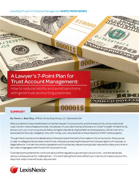 Understanding the Role and Regulations of Lawyer Trust Accounts 1