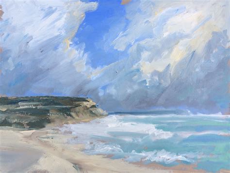Hengistbury Head Coastal Landscape Painting