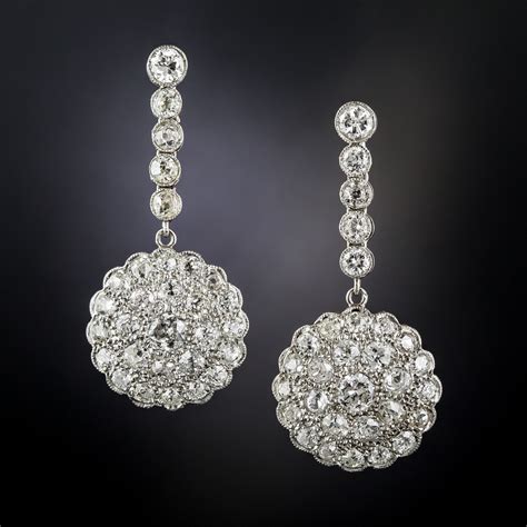 Vintage Diamond Drop Earrings