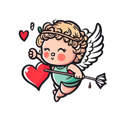 Funny cupid or little angels isolated on a transparent background ...