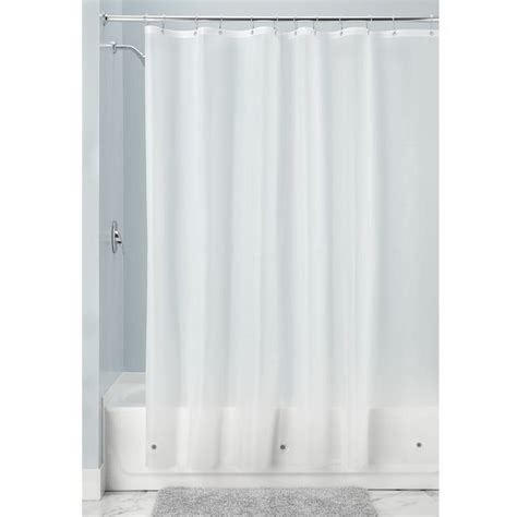 X Long Vinyl Shower Curtain Liner For Bathroom 72 X 96 In Clear Frost Pack Of 2 By Mdes