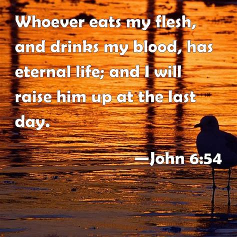 John 6 54 Whoever Eats My Flesh And Drinks My Blood Has Eternal Life