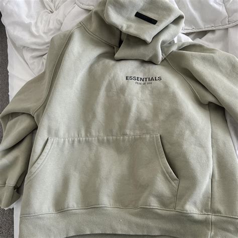 Size Small Matcha Green Essentials Hoodie Open To Depop