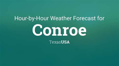 Hourly forecast for Conroe, Texas, USA