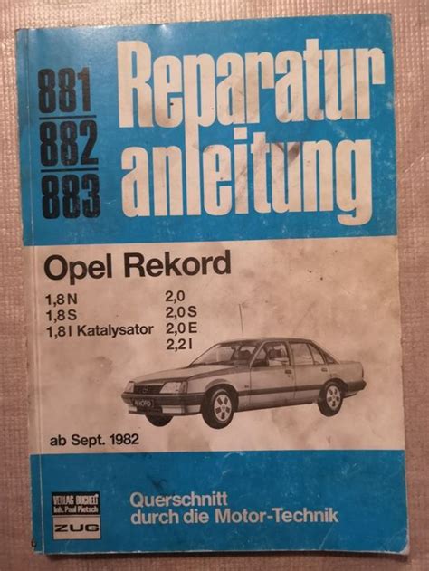 Opel Rekord Reparaturanleitung Kaufen Auf Ricardo