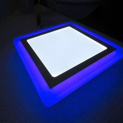 12 4 Watt Double Color Square Surface LED Panel Light Side 3D Effect