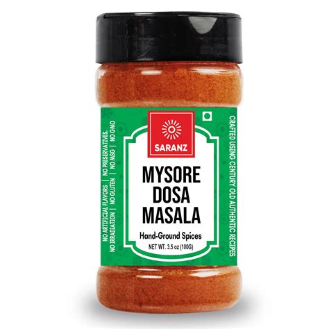 Saranz Mysore Dosa Masala Indian Spice Instant Dosa Masala Perfect For