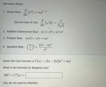 Answered 1 Power Rule d dx Special Case of this x² nx 4