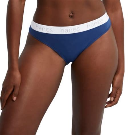 Hanes Originals Ultimate Women S Cotton Stretch Bikini Underwear Pack Navy S Kroger