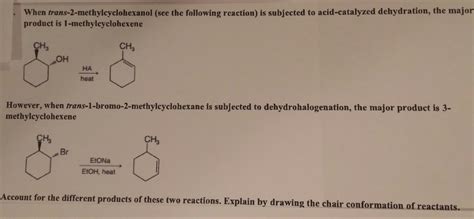 Solved When trans-2-methylcyclohexanol (sec the following | Chegg.com