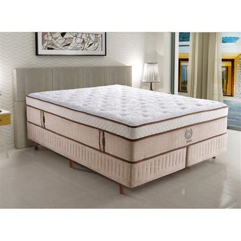 Conjunto Cama Box Colch O King Size Mola Ensacada General Soft Visco