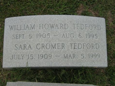 Sara Elizabeth Cromer Tedford 1909 1999 Find A Grave Memorial