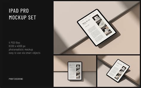 Ipad Pro Screen Mockup Set Templatemonster