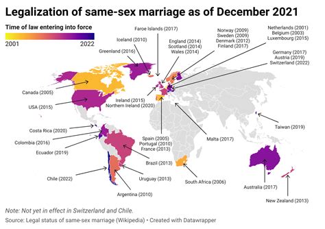 Oc Legalization Of Same Sex Marriage As Of December R Dataisbeautiful