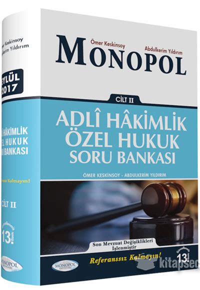 Adli Hakimlik Zel Hukuk Soru Bankas Monopol Yay Nlar