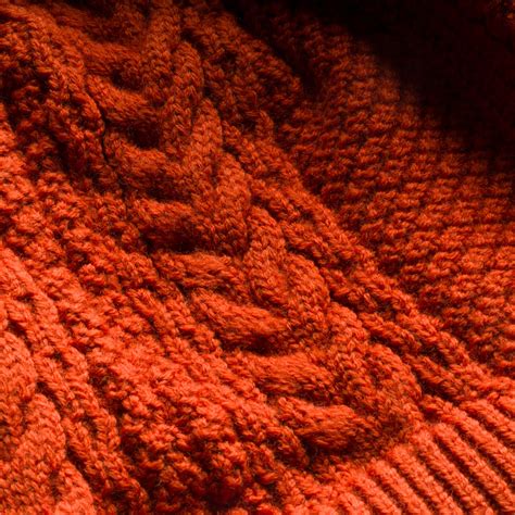 Black Bear Brand WOOL FIRE-ORANGE Cable Knit Watch Cap — Black Bear Brand