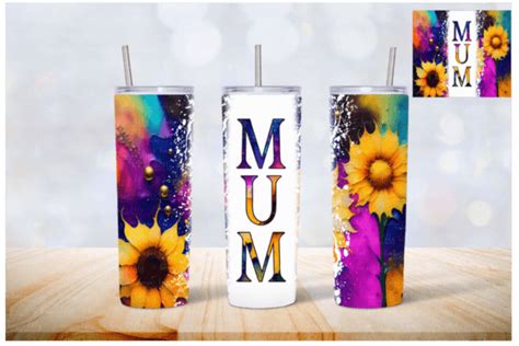 Mum 20 Oz Ai Sunflower Tumbler Graphic By Harper Lilly Designs