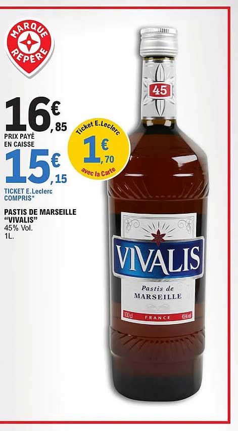 Promo Pastis De Marseille Vivalis Chez E Leclerc ICatalogue Fr