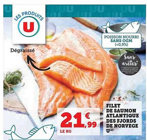 Promo Filet De Saumon Atlantique Des Fjords De Norv Ge U Chez Hyper U