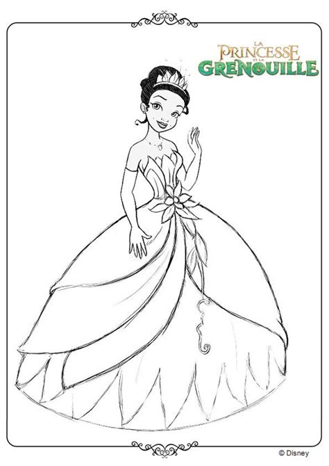 7 Dessins De Coloriage Tiana à Imprimer