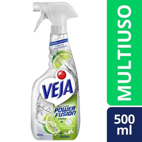 Limpador Multiuso Veja Power Fusion Limão Gatilho 500ml Sonda