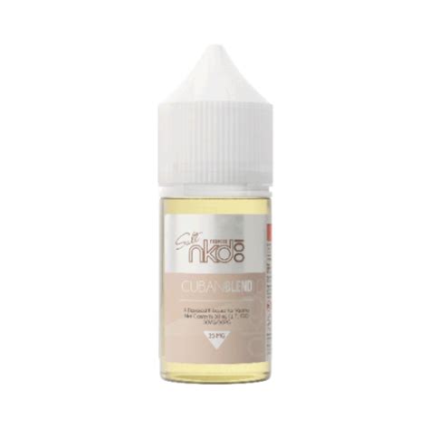 Naked Salt Cuban Blend Vape Juice Ml Nicotine Salt E Liquid