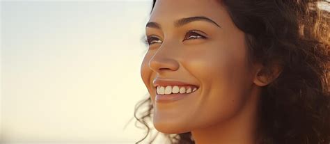 Premium AI Image Latina Woman Smiling Copy Space