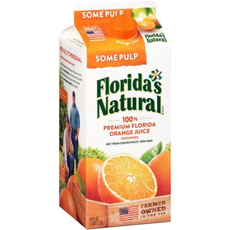 Florida S Natural 100 Pure Orange Juice With Pulp Hy Vee Aisles