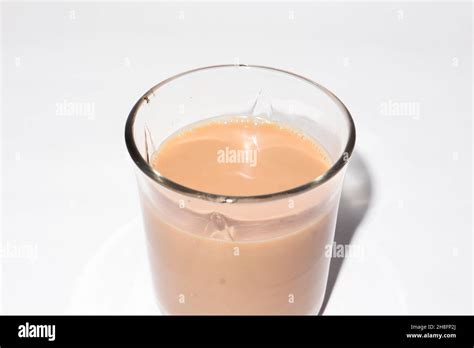 Glass Cup Of Hot Ginger Tea Isolated On White Background Stock Photo Alamy