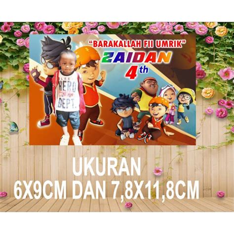 Jual Stiker Ulang Tahun Karakter Boboiboy Per Paketanganti Nama Foto