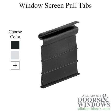 Window Screen Pull Tabs Vinyl 6 Pack Choose Color