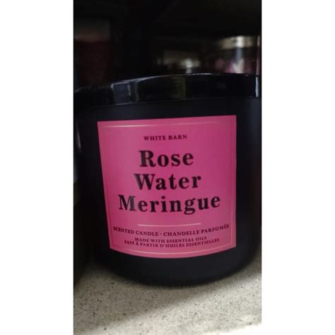 Jual BATH BODY WORKS BBW ROSE WATER MERINGUE 3 WICKED WICK CANDLE LILIN AROMATHERAPY