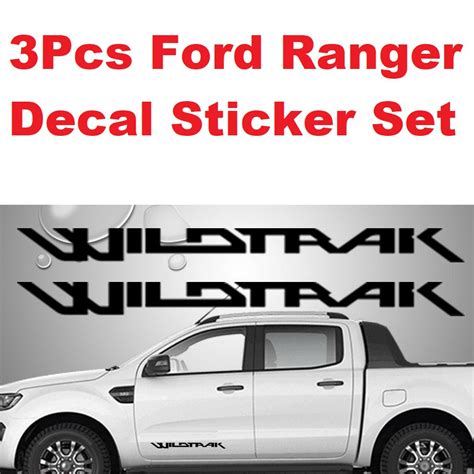 Ford Ranger Wildtrack Sticker Decal For Side Doors And Rear Tailgate