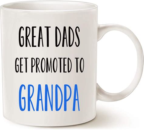 Mauag Funny Grandpa Coffee Mug Great Dads Get Promoted To