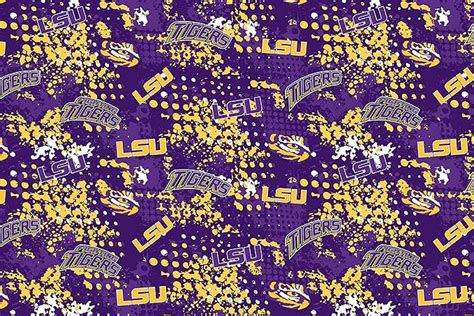 Amazon Louisiana State University Cotton Fabric By Sykel Licensed