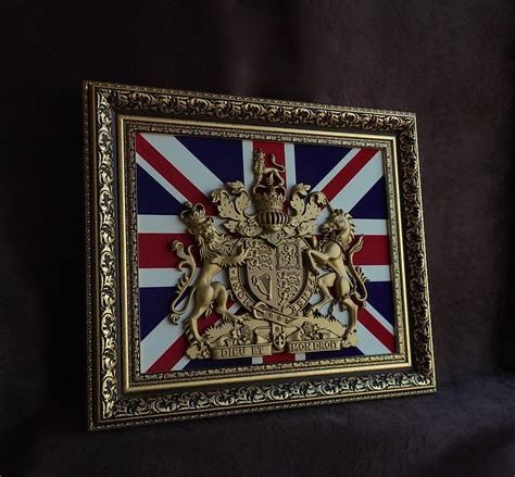 Royal Coat Of Arms Of The United Kingdom Coat Of Arms Of Etsy