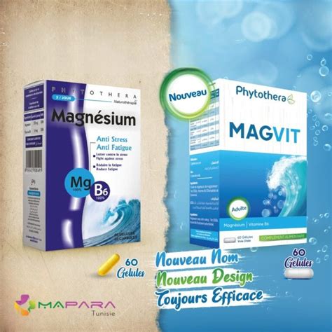 Phytothéra Magnesium MagVit 60 Gelules MaPara Tunisie