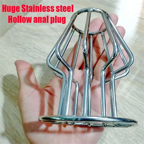 Hollow Anal Plug Stainless Steel Butt Plug For Women Men Anus Shower