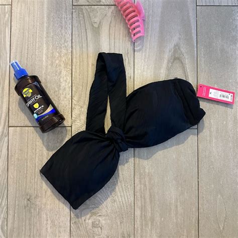 Xhilaration Swim Never Worn One Shoulder Black Bikini Top Poshmark