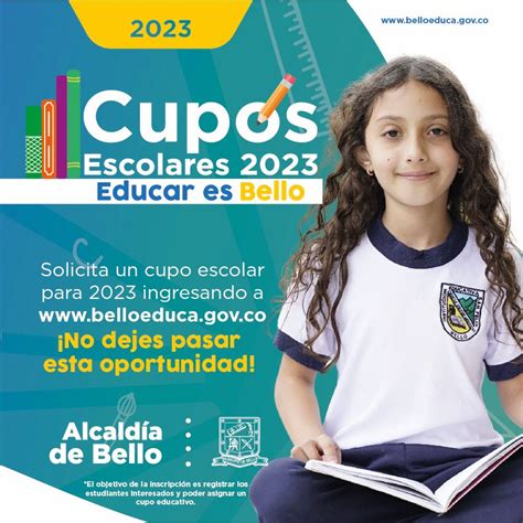 En Bello Ya Est N Abiertas Las Preinscripciones Para Cupos Escolares