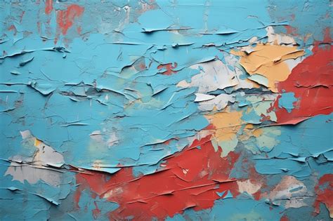 Premium Ai Image Chipped Paint Wall Texture