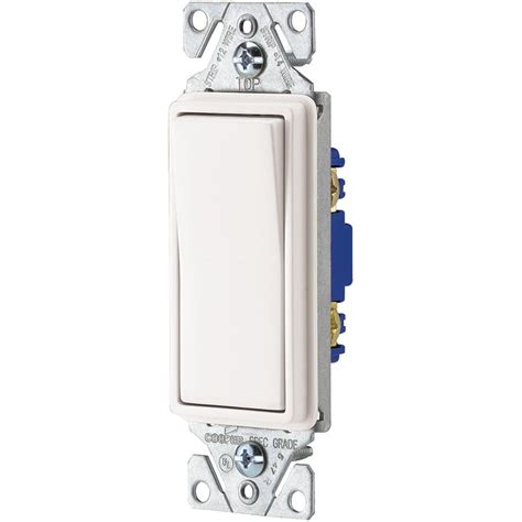 Eaton 15-Amp Single-Pole White Rocker Light Switch at Lowes.com