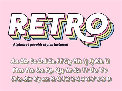 Retro Alphabet Fonts