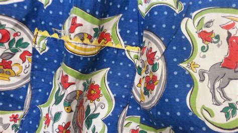 Apron Vintage 1950s Dutch Print Half Apron With Etsy