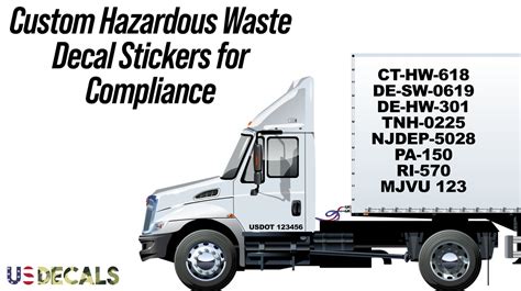 Custom Hazardous Waste Material Decal Stickers For Compliance – US Decals