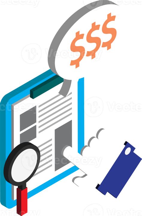 Financial Documents Illustration In 3d Isometric Style 14375959 Png