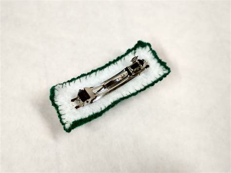 Beaded Barrette Green Small 2 Nshf