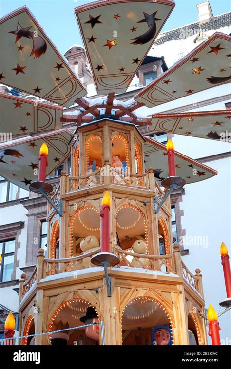 Traditional Wooden Pyramid At Christmas Time In Germany Stock Photo Alamy