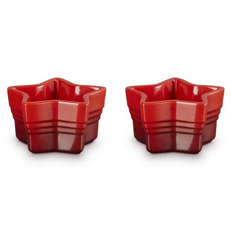 Le Creuset Stoneware Set Of 2 Star Ramekins