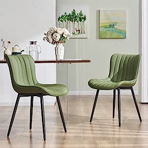 Amazon Younuoke Olive Green Dining Chairs Set Of Upholstered